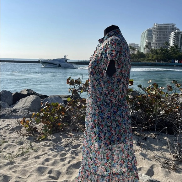 Janette Fashion Sheer  FLORAL DRESS - Size S - Picture 4 of 11